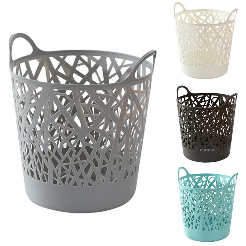 Imitation Rattan Laundry Basket, Plastic Folding Storage Basket, Household Laundry Basket, Bedroom Storage Bucket