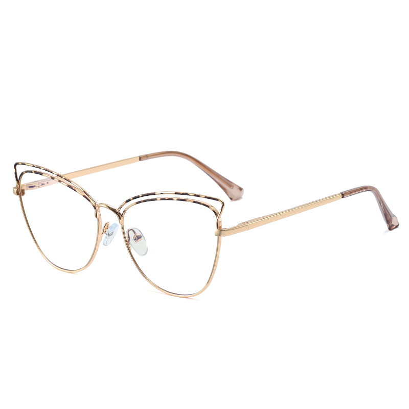Anti-Blue Blocking Glasses Trends Cat Eye Women's Glasses Frame Oversized Optical Decorative Glasses: Leopard