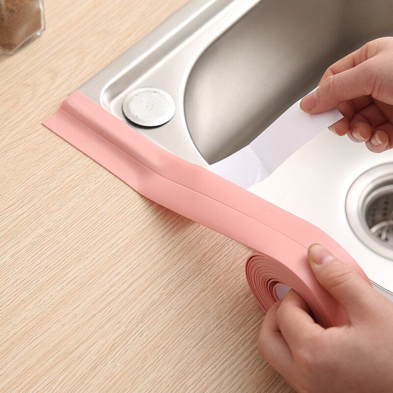 Keuken Afdichting Muur Tape Bad Afdichtstrip Tape Zelfklevende Tape Waterdicht Muursticker Douche Wastafel Tape Badkamer Gadgets