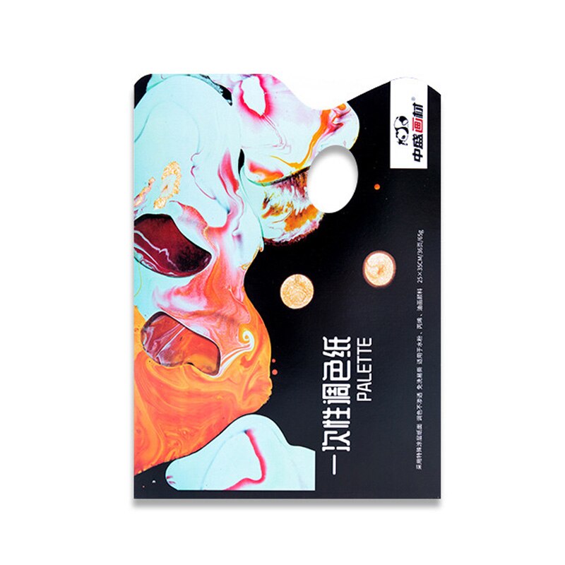 Toner Papier Wegwerp Palet 36 Vellen 65G/㎡ Geen Schone Olieverf Palet Tear In Staat Ovale Hand gat Palet: 25X35cm