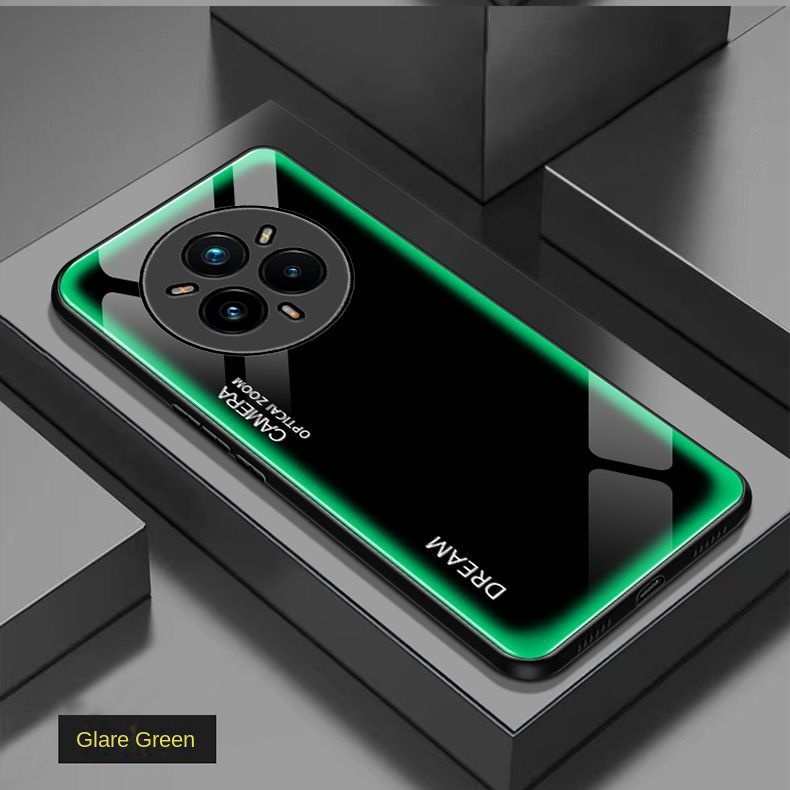 Voor OPPO Realme 14 Pro Plus Case Hard Gehard Glas Gradiënt Beschermende Cover Case Voor Realme 14 Pro PLus Volledige Cover Shell: Clear