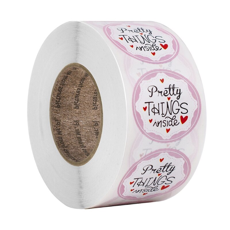 "mooie dingen binnenin" letters print label sluitstickers knutsel per rol briefpapier plakband sluitstickers bakpapier stickers