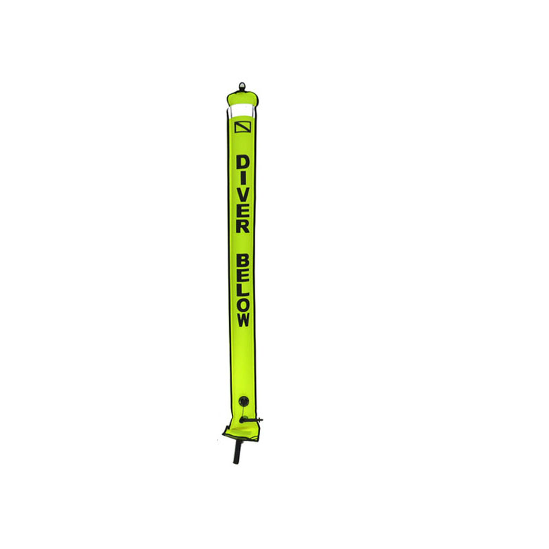 1.1M-1.8M Closed-End Scuba Diving Surface Marker Buoy SMB Drift Diving Ascending Signal Tube Safety Sausage for Wreck Snorkeling: 180x15cm Yellow
