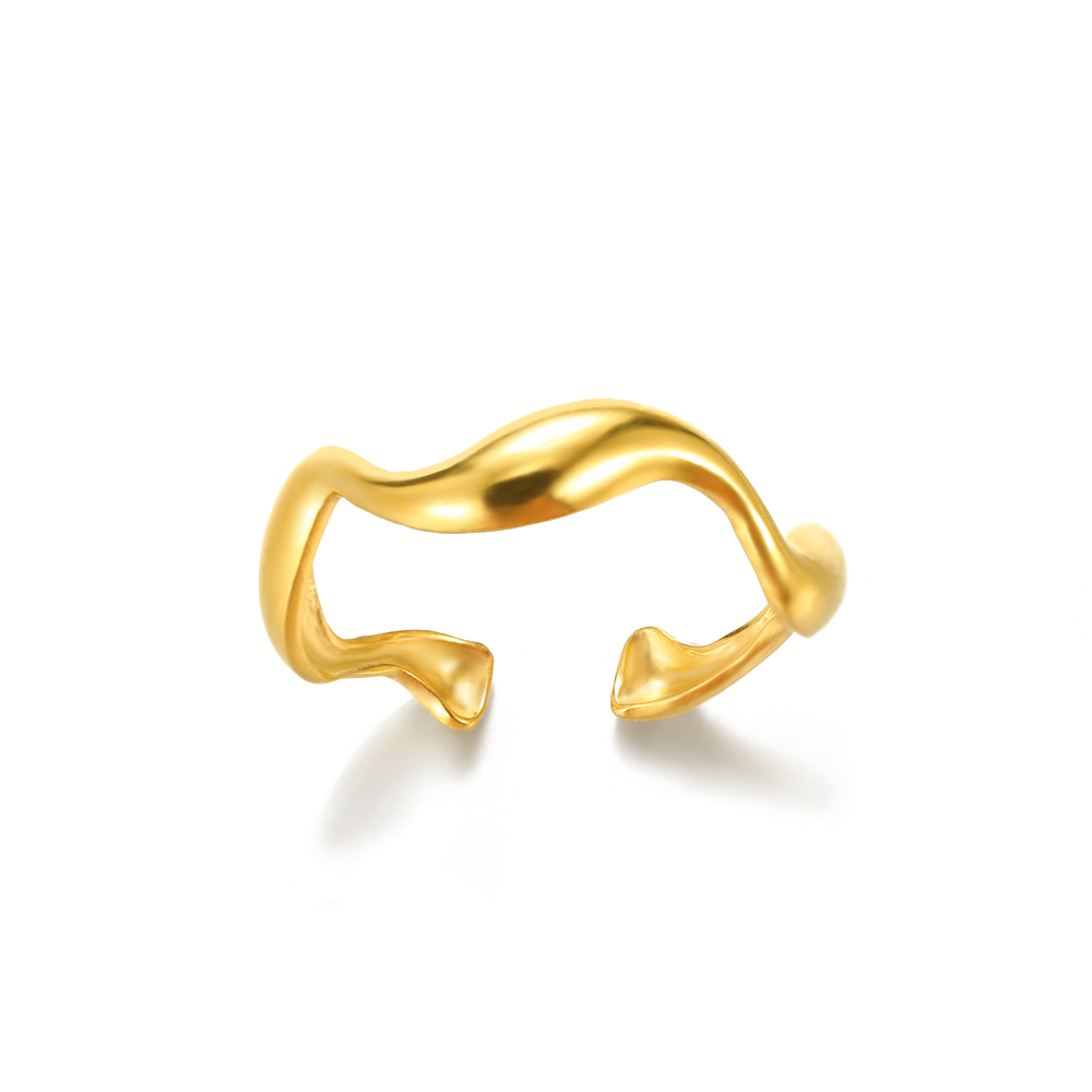 Palmenblattförmige ringe für damen, edelstahl, zirkonia, verstellbarer fingerring, partyschmuck, Schmuckstück femme: Rosa