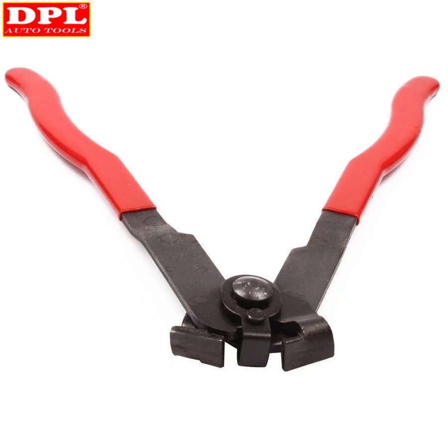 2pcs/set CV Joint Clamp Banding Install Tool Ear Type Boot Clamp Pliers Metal Hand Tool Red+Black CV Boot Clamp Pliers