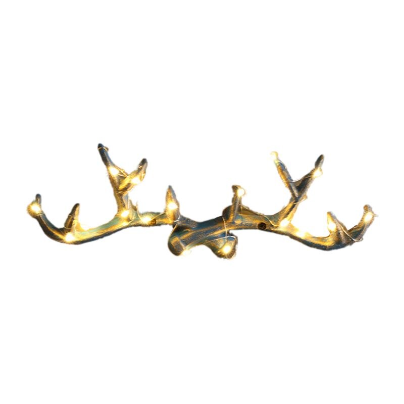 Gietijzeren Vintage Herten Gewei Muur Gemonteerde Kapstokken Home Decoratieve Haak Rack E5BB: B