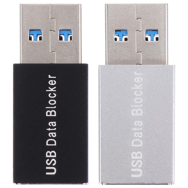 2 Stuks Usb Data Blocker Lading-Alleen Usb Jacking Preventie Adapter: black white