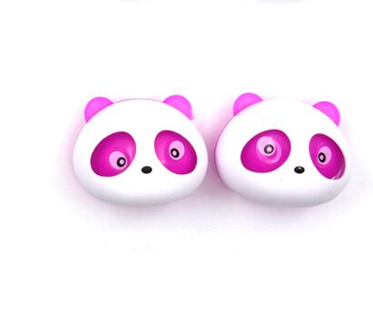 2pcs Car Outlet Perfume Air Conditioning Vent Air Freshener Car Styling Cute Panda Eyes Perfumes Auto car-styling Free Ship: Red