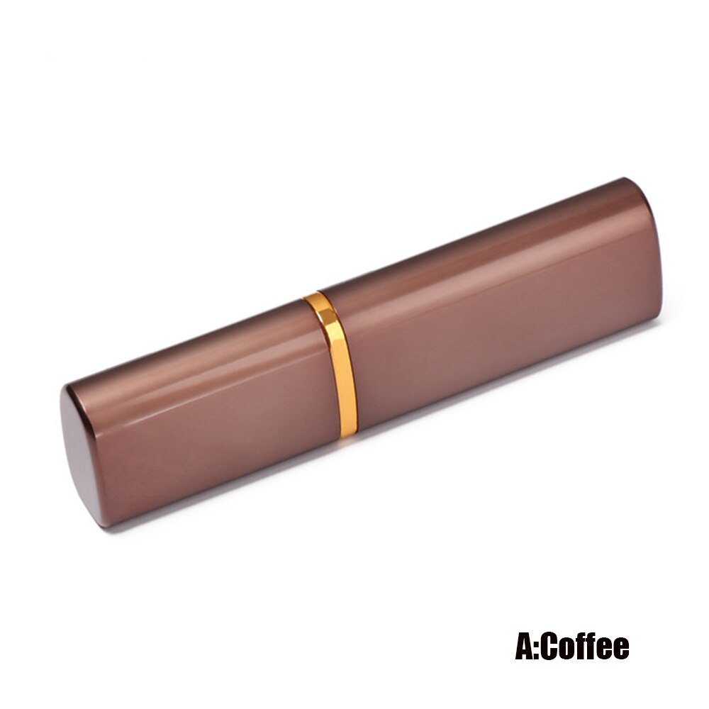 Leuke Aluminiumoxide Etui Metalen Glazen Doos Vrouwen Mannen Mini Draagbare Leesbril Zonnebril Case Eyewear Protector: A coffee