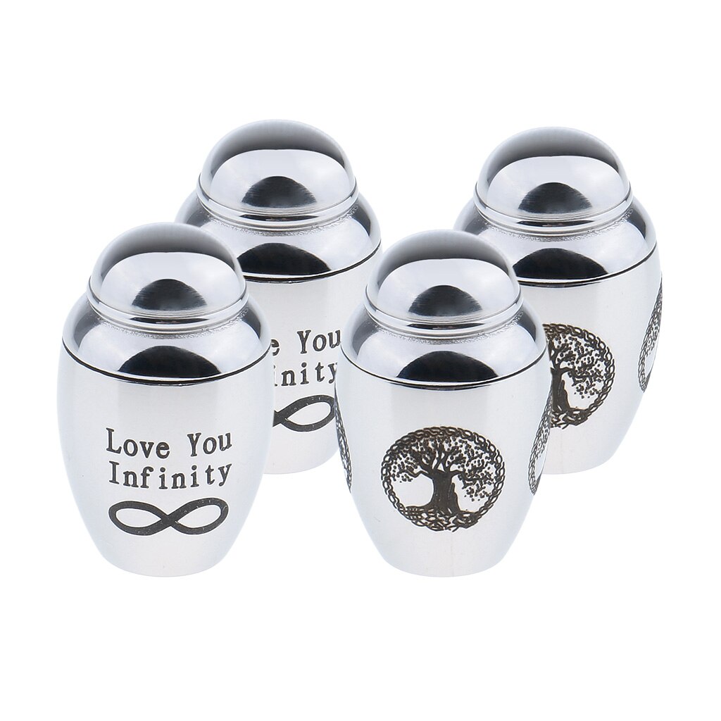 4pcs Waterproof Ashes Cremation Container Jar Memorial Keepsake Casket