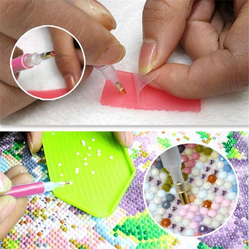 Diy Diamond Painting Tools Kit 5d Cross Stitch Embroidery Pen Set Mosaic Glue Painting Beginners Practice Props#p30