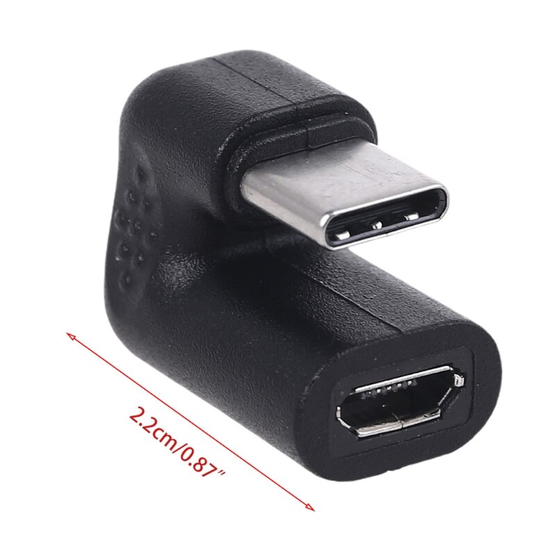Rät vinkel 90 grader usb 3.1 typ c hane till hona usb c konverteradapter för mobiltelefon surfplatta laptop usb c laddare  x6hb