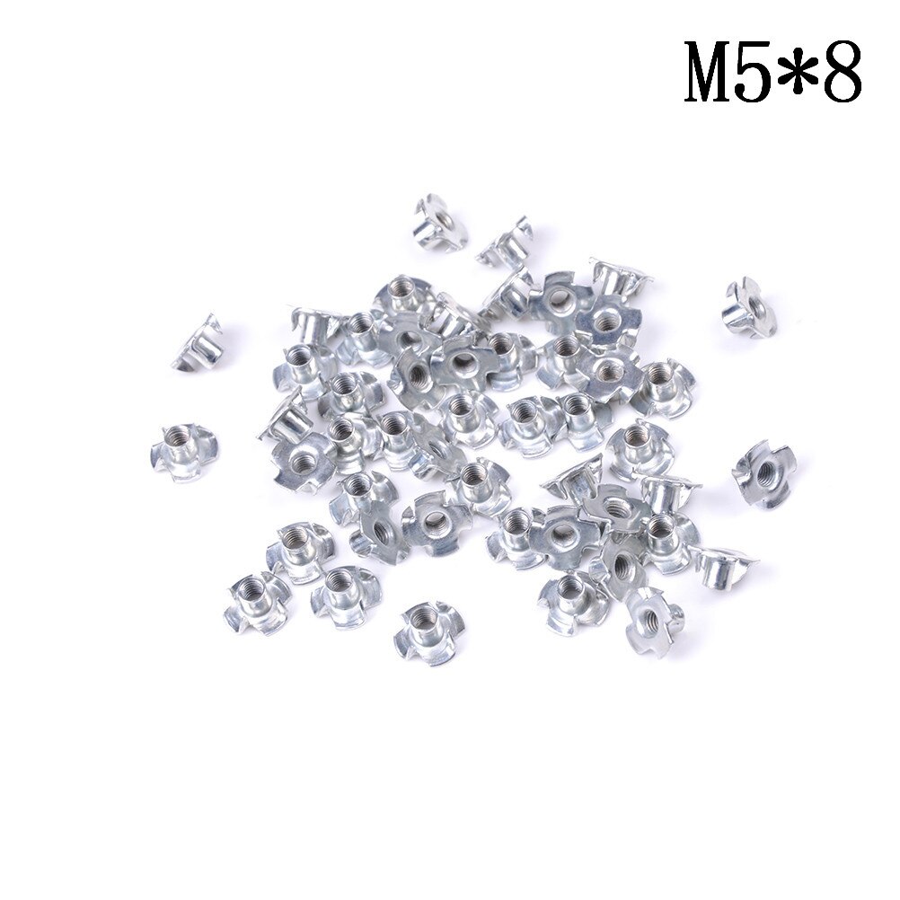 50Pcs/lot Sizes M3 M4 M5 M6 M8 Threaded Insert Nut Furniture Nuts For Wood Hex Socket Screw Flanged Barbed Zinc