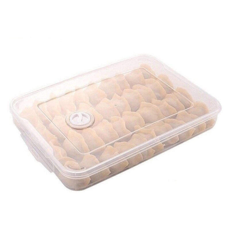 Flat Plastic Box for Kitchen Refrigerator Organization Transparent Food Storage Container for Kitchen Fridge Freezer Holder Box: W