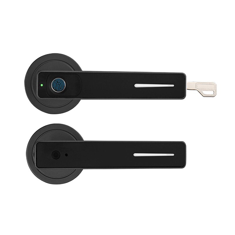 Smart Fingerprint Single Latch Lock For Indoor Home Wooden Metal Door: Default Title