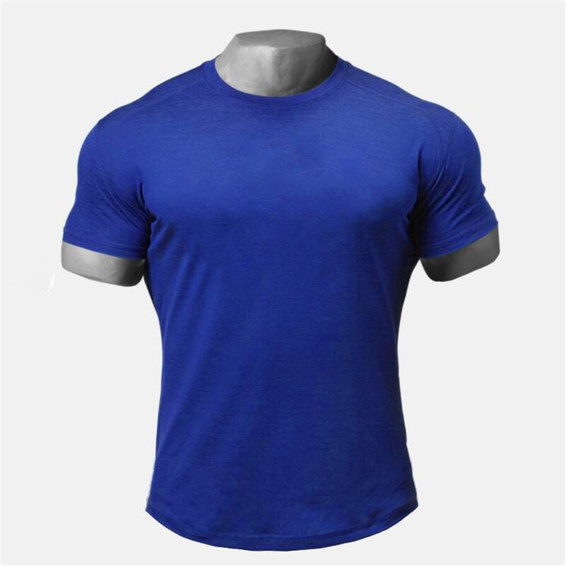 Men t shirt Spring summer Slim shirts male Tops Leisure Bodybuilding Short Sleeve Personality Tees clothing