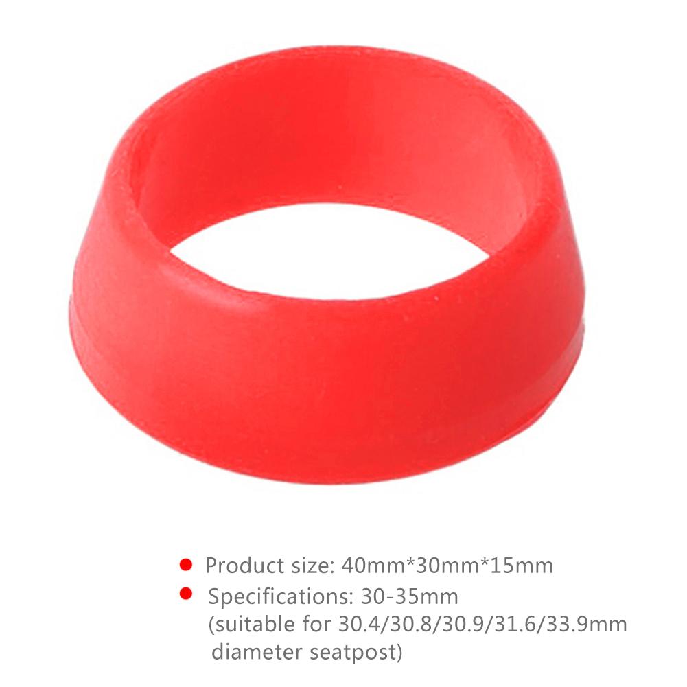 Mountain Bike Seatpost Silicone Ring Dust Cover Cycling Accessories (L) Bicycle Parts and Accessories Rubber Ring Dust Cover: Red3