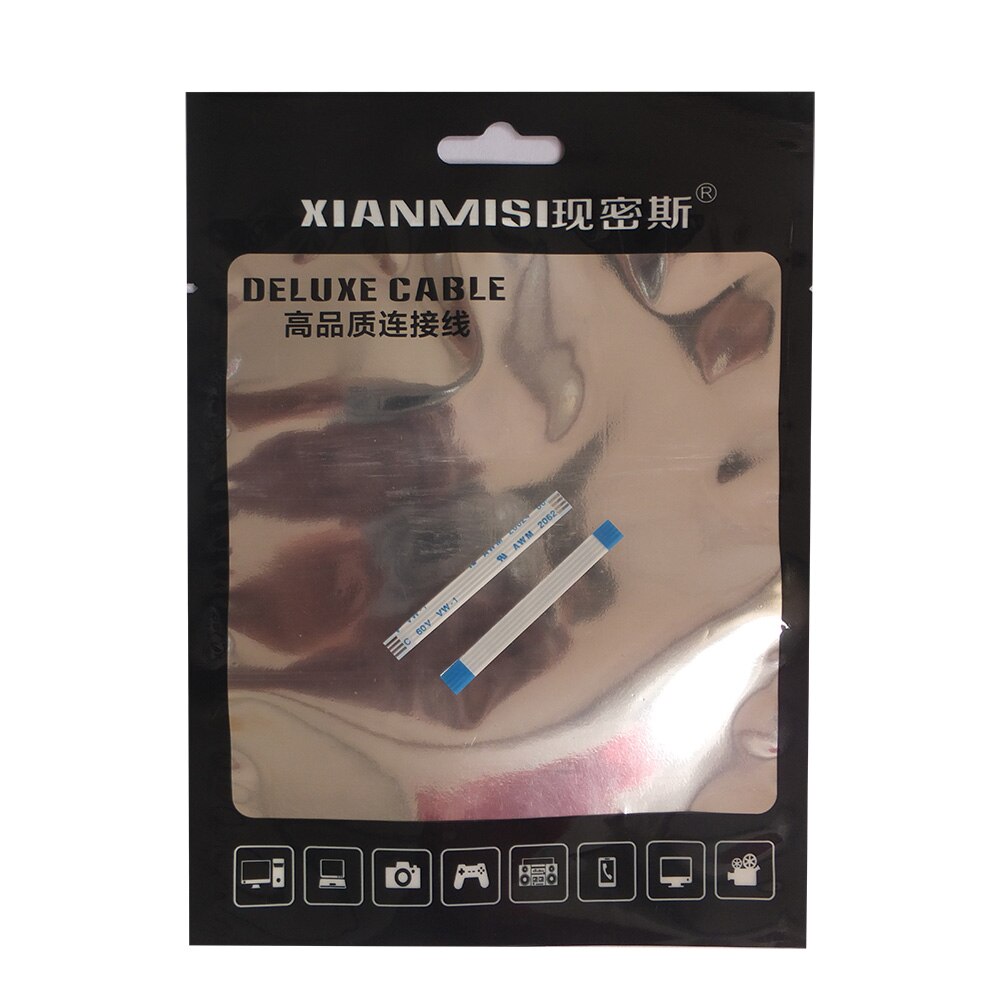Cable flexible plano FFC/FPC, 7 pines, 17 Pines, 27 Pines, 37 pines, 47 Pines, 57 Pines, mismo lado, 0,5mm, paso AWM VW-1, 20624, 20798, 80C, 60V, longitud 8cm, 5 uds.