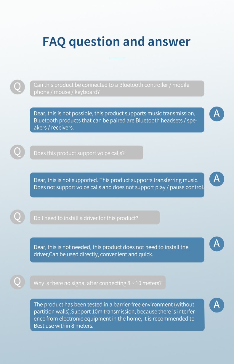 2-in-1 Wireless Bluetooth adapter 5.0 for Bluetooth computer Dongle USB Bluetooth PC adapter Bluetooth receiver transmitter