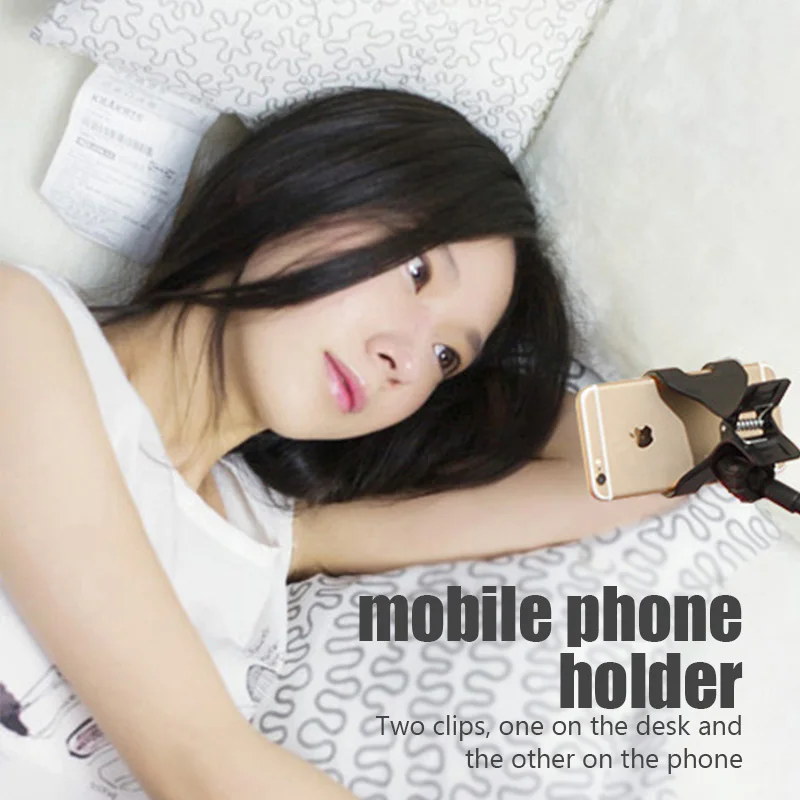 Suporte do telefone móvel universal, Suporte preguiçoso flexível, Clipe de telefone celular ajustável, Home Bed Desktop Mount Bracket, Smartphone Stand