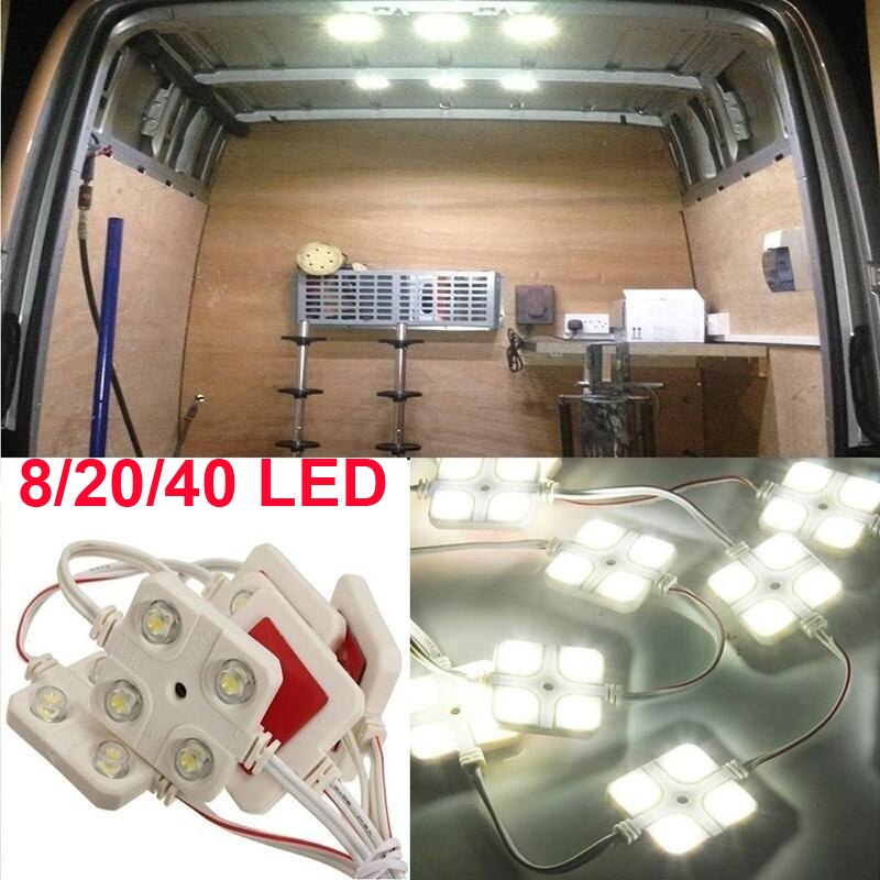 8/20 LED Interior Lights Kit For Trailer Lorries Sprinter Ducato Transit,Car Roof Light Kit Van Interior Ceiling Light 12V