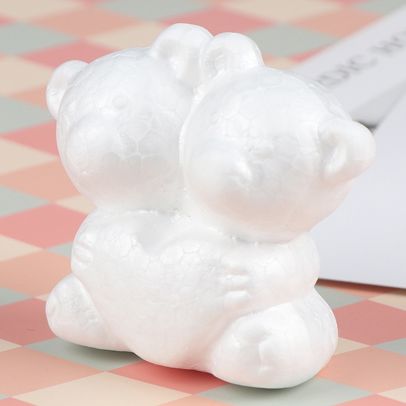 1PC blanco espuma de poliestireno extruido para modelado Oso de las bolas de Navidad DIY materiales de decoración para boda