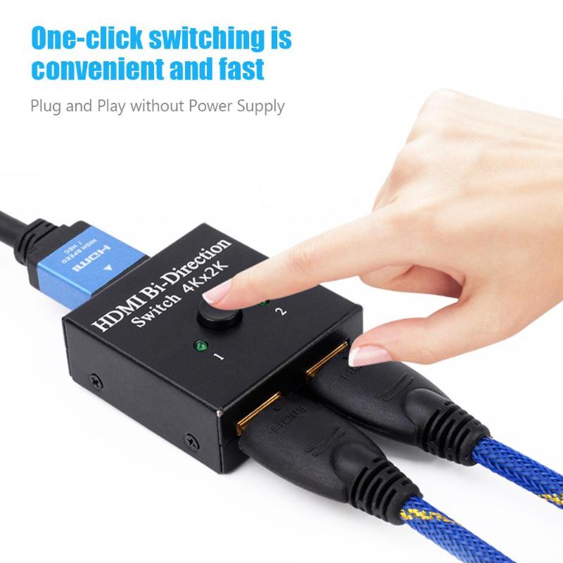 Durable HDMI Switcher Multi-function 4K HDMI Switch Splitter Smart Bi-Direction HDMI Switcher for Set-top Box PS3 PS4