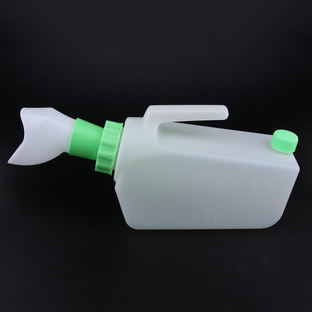 Travel, Personal Care Female Bed Pee Urinal Bottle, Night Drainage Collector for Patients, Elderly, Drivers: Green