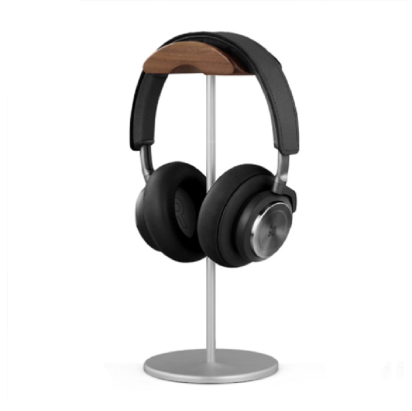 Bureau Hoofdband Hoofdtelefoon Houten Hoofd Standhouder Rack Voor Gaming Pc Game Gemer Oortelefoon Hoofdtelefoon Houder: Zilver