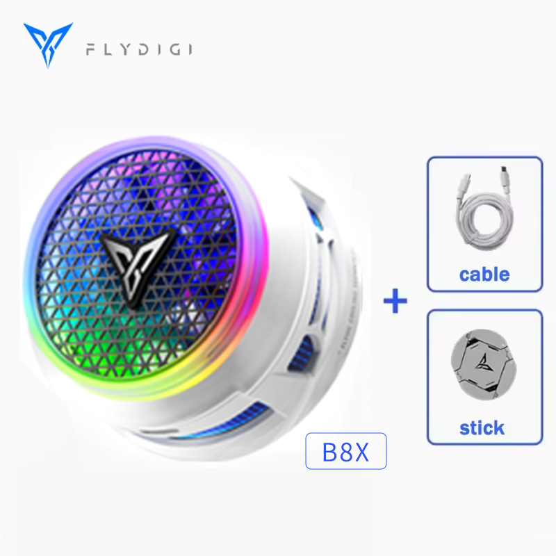 Flydigi B8X Cellphone Cooler Frequency Conversion Super Heat Dissipation Magnetic Radiator RGB Light For Iphone Ipad Android: Orange