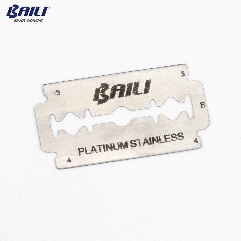 BAILI 200 Pcs/Lot Super Blue Safety Razor Blades Double Edge Shaver Beard Hair Shaving Blades for Men Face Personal Care BP005