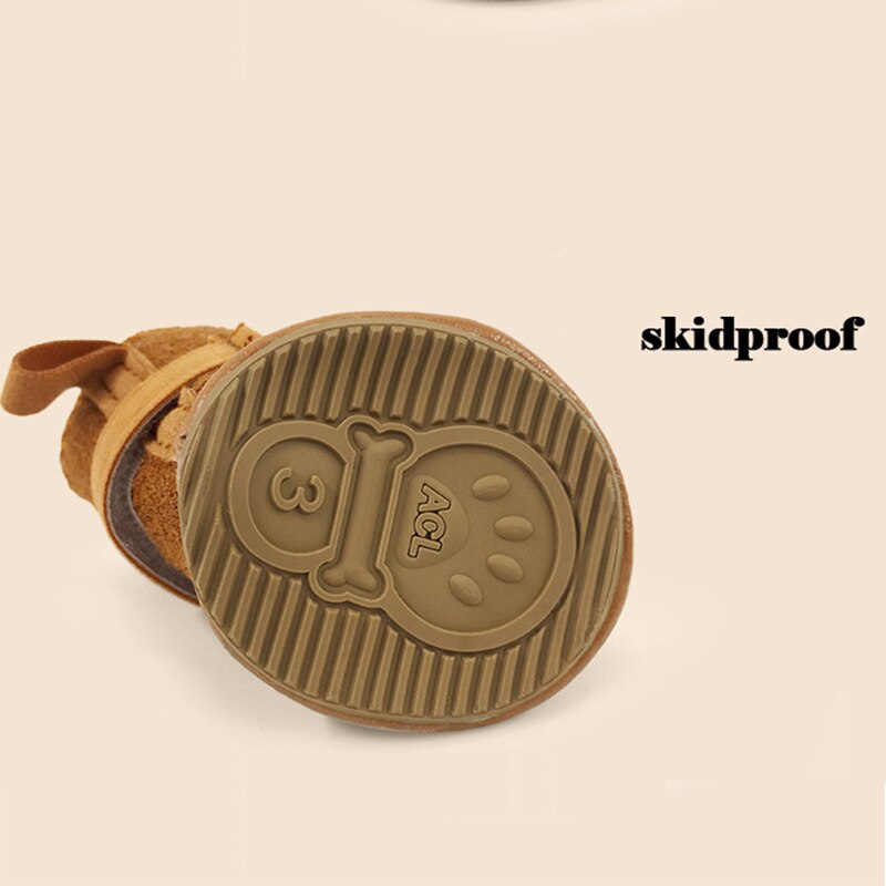 4 Stks/set Warm Anti Slip Schoenen Voor Honden Wol Waterdichte Huisdier Laarzen Winter Katoen Kat Puppy Regen Sneeuw Schoeisel Chihuahua yorkie