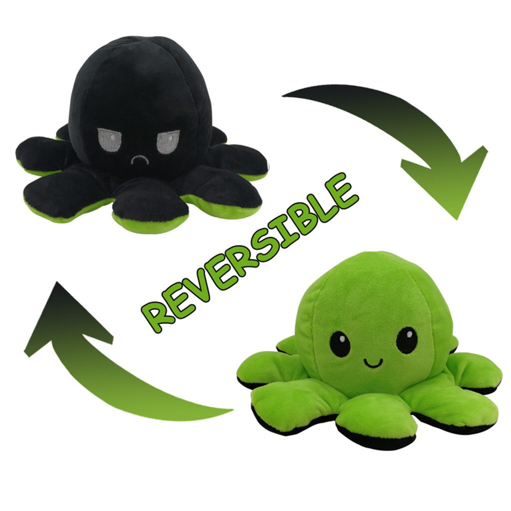 Bunny Ears Hat Bunny Hood Hat with Earflaps Party Cosplay Women Girls Long Cap Plush Rabbit Ears Hat Reversible Octopus toys: Octopus B