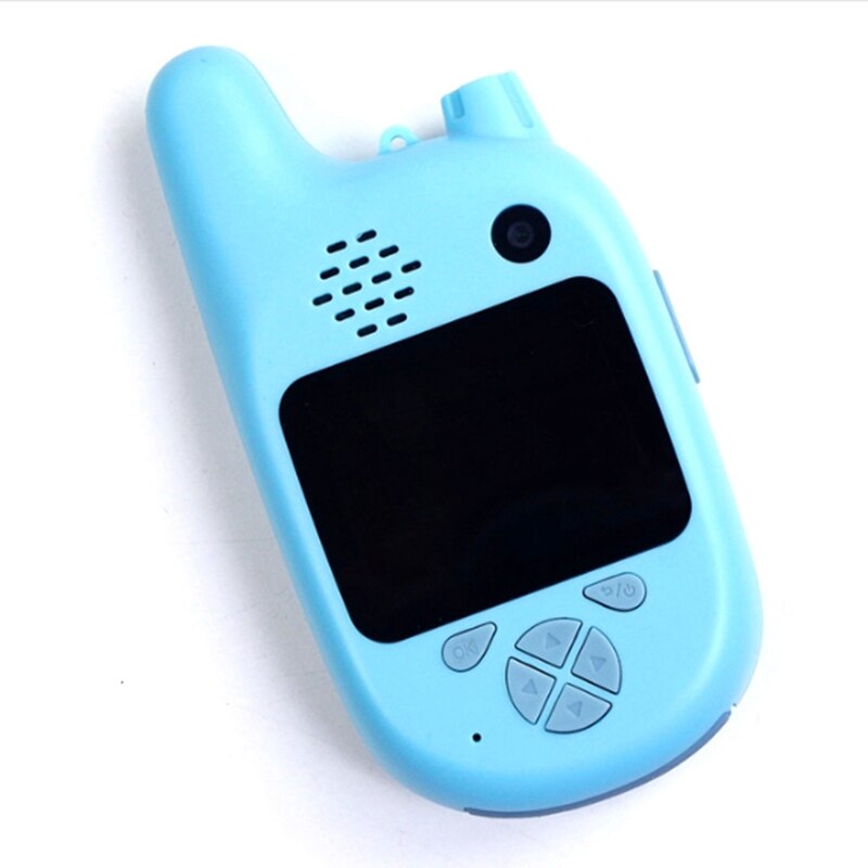 Niños Walkie Talkie Cámara videocámara Mini Video HD juguetes Walkie Talkie videocámara MP3 reproductor de música juego mejor para los niños: Blue