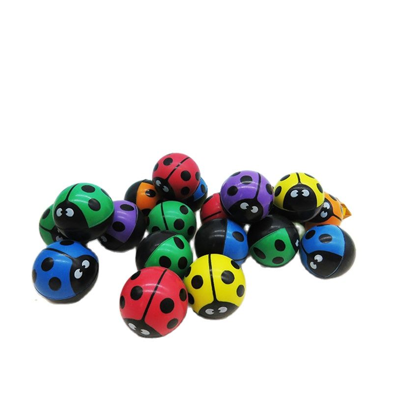 10 pièces balle rebondissante en caoutchouc jouets de plein air enfants jeux de Sport élastique coccinelle jonglage balles sautantes enfants jouet balle