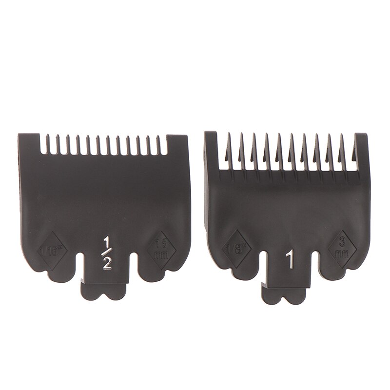 2 Teile/satz Haar Haarschneidemaschine führen Kamm Bart Trimmer Kamm Trimmer Kopf Rasierer Kamm Ersatz Haarschneidemaschine Klinge Cutter Haar Pflege: Schwarz