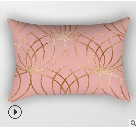 rettangolo casa decorazione cuscino coperchio rosa oro rosa quadrato federa ufficio decorazione gettare cuscini 30X50cm