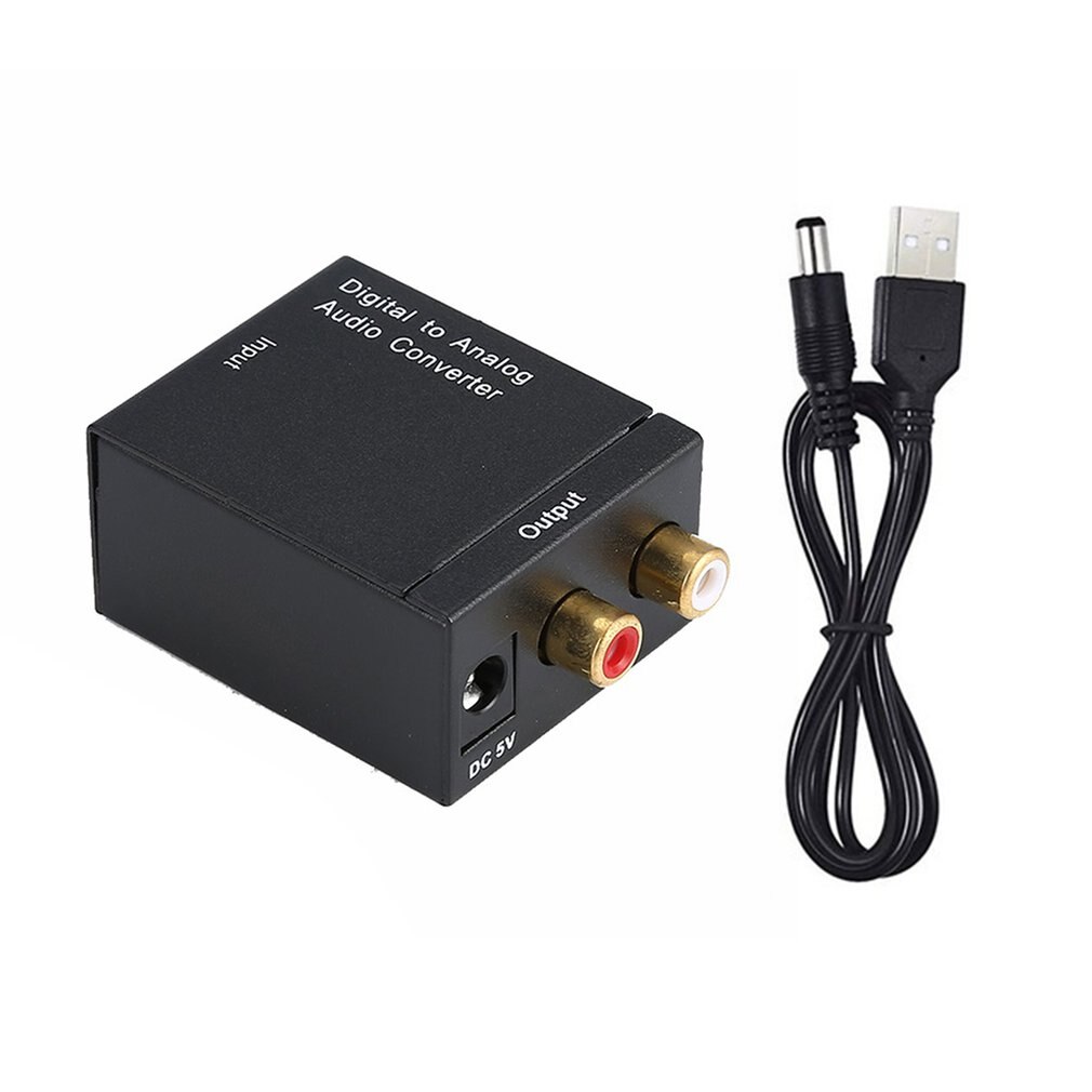 Optical Digital Stereo Audio SPDIF Toslink Coaxial Signal To Analog Converter DAC Jack 2*RCA Amplifier Decoder Adapter dropshipp