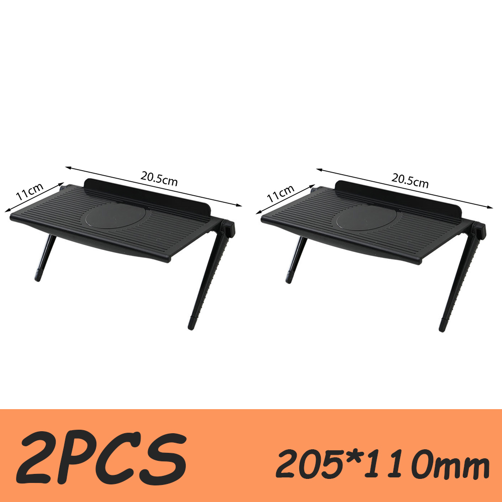 Adjustable TV Screen Top Shelf Rack Holder Computer Monitor Desktop Screen Top Shelf TV Buddy Organizer Home Office Storage Rack: 2Pc Style B-Black