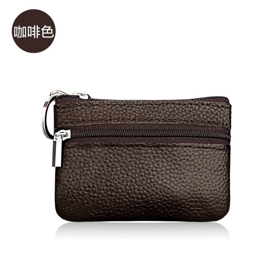 Brand Women Vintage Faux Leather Coin Purse Lady Short Small Coin Purse Soft Wallet Clutch Two Zipper Bag