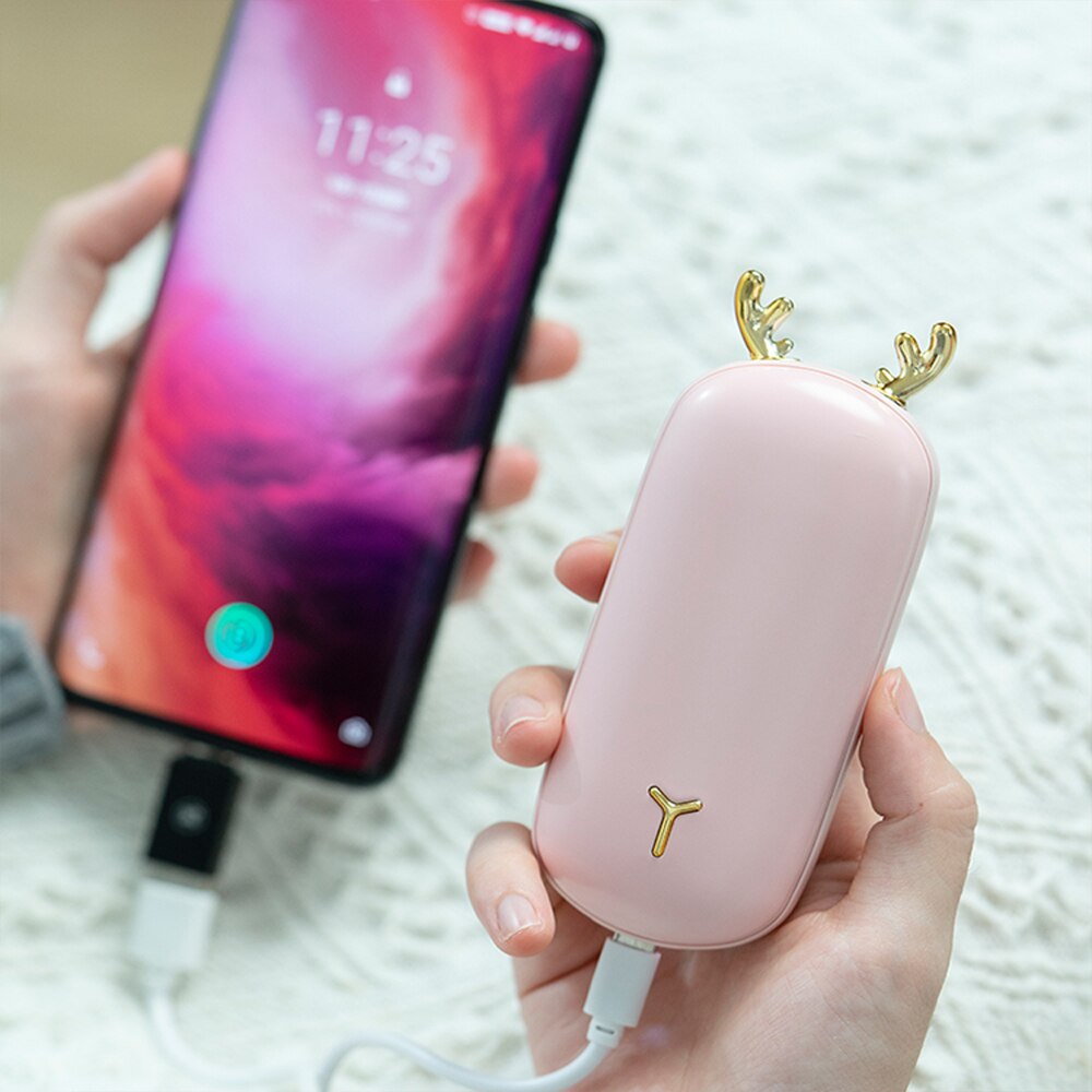 hand warmer digital display double-sided temperature control hand warming heater usb charging pocket warmer