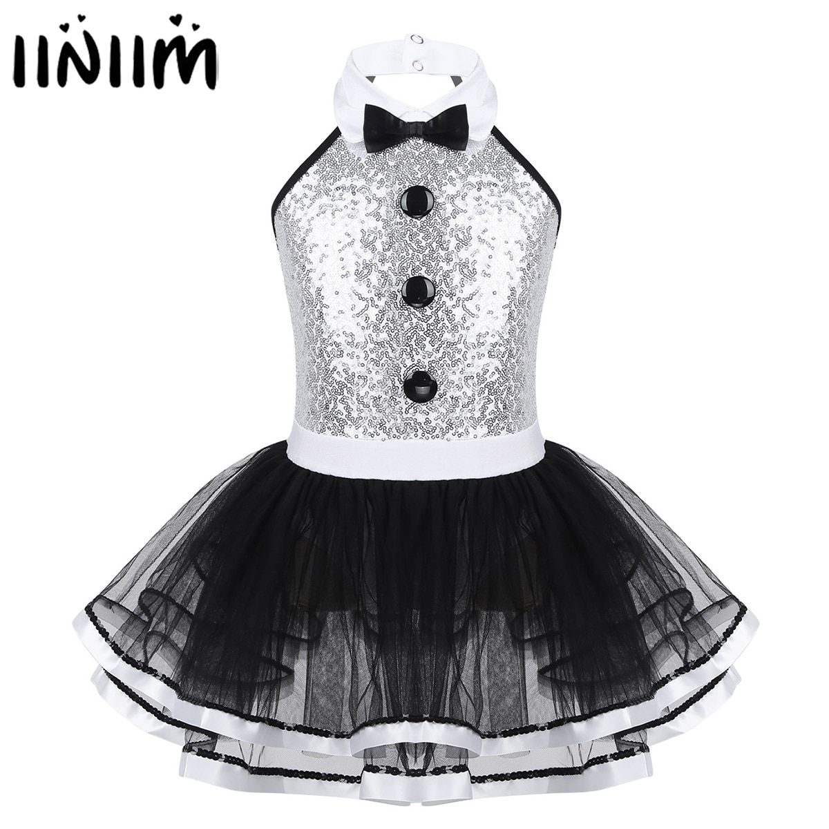 Kids Girls Sequins Leotards Gymnastics Ballet Tutu Dress Modern Lyrical Dancing Costume Girls Ballerina Dance Wear