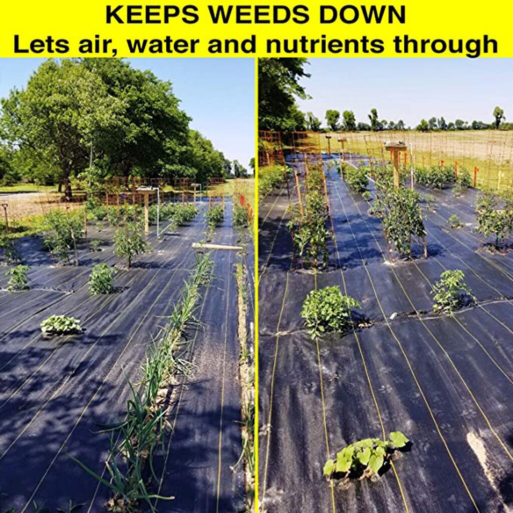 Garden Orchard PE Anti-Grass Ground Mats Agricultural Permeable Weeding Cloth Greenhouse Weeds Barrier Fabric Plant Cover 1x1.5m