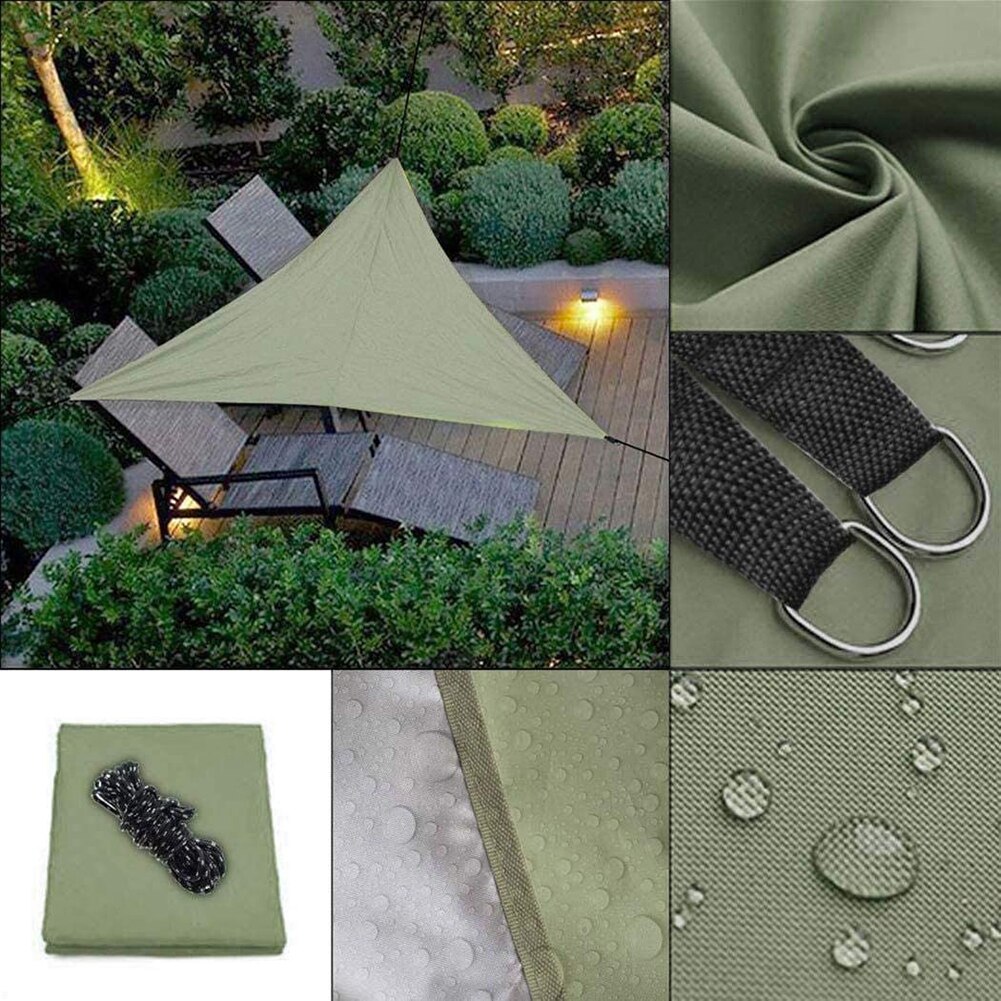 Waterproof Triangle Canopy Awning Practical Durable Multi-functional Classic Camping Patio Tent Garden Sun Shade Shelter