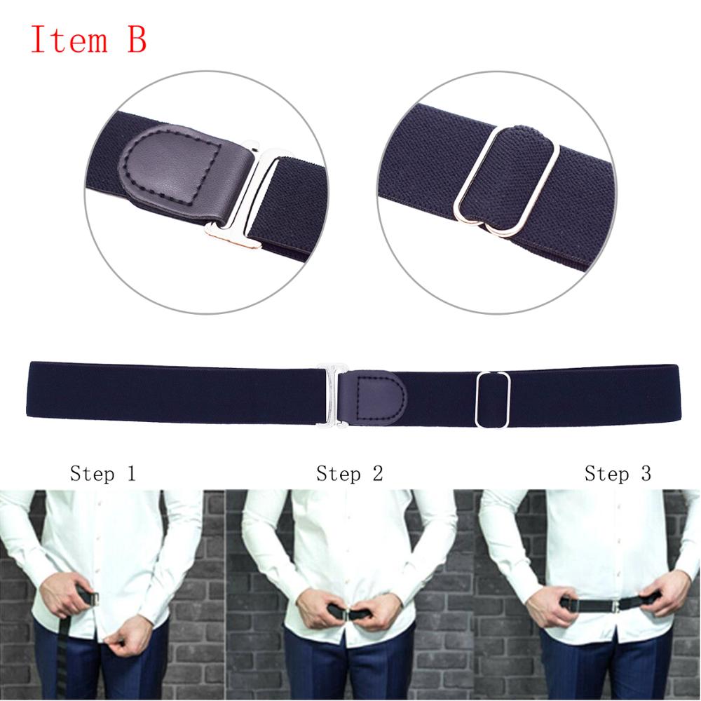 Porte-jarretelles pour homme, élastique, universel, réglable, pinces de verrouillage