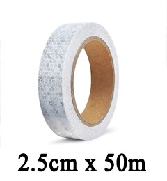 white Reflective Material Tape Sticker Safety Warning Tape Reflective Film Car Stickers: white