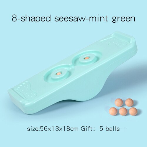 Children Balanced Seesaw Kindergarten Sense Training Equipment Parent-Child Game Outdoor Sport Toys Balance Board for Kids M069: 8-Mint Green