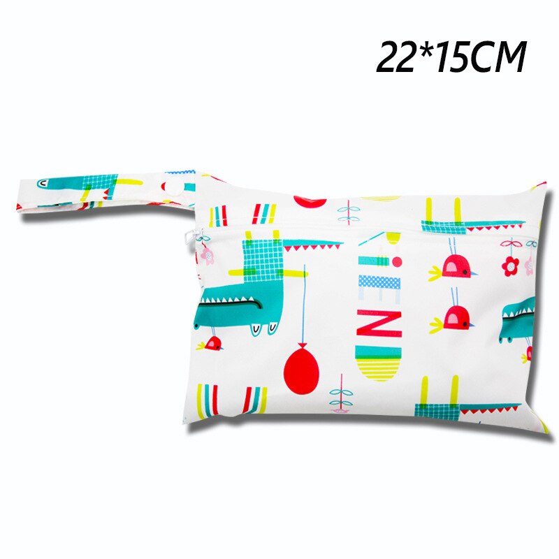 Baby Windel Tasche Gedruckt Wasserdicht Nass Trockenen Windel Reißverschluss Handtasche Kinderwagen Tragen Pack Reise Lagerung Ich bin Freien Tasche Kinderwagen teile: T2