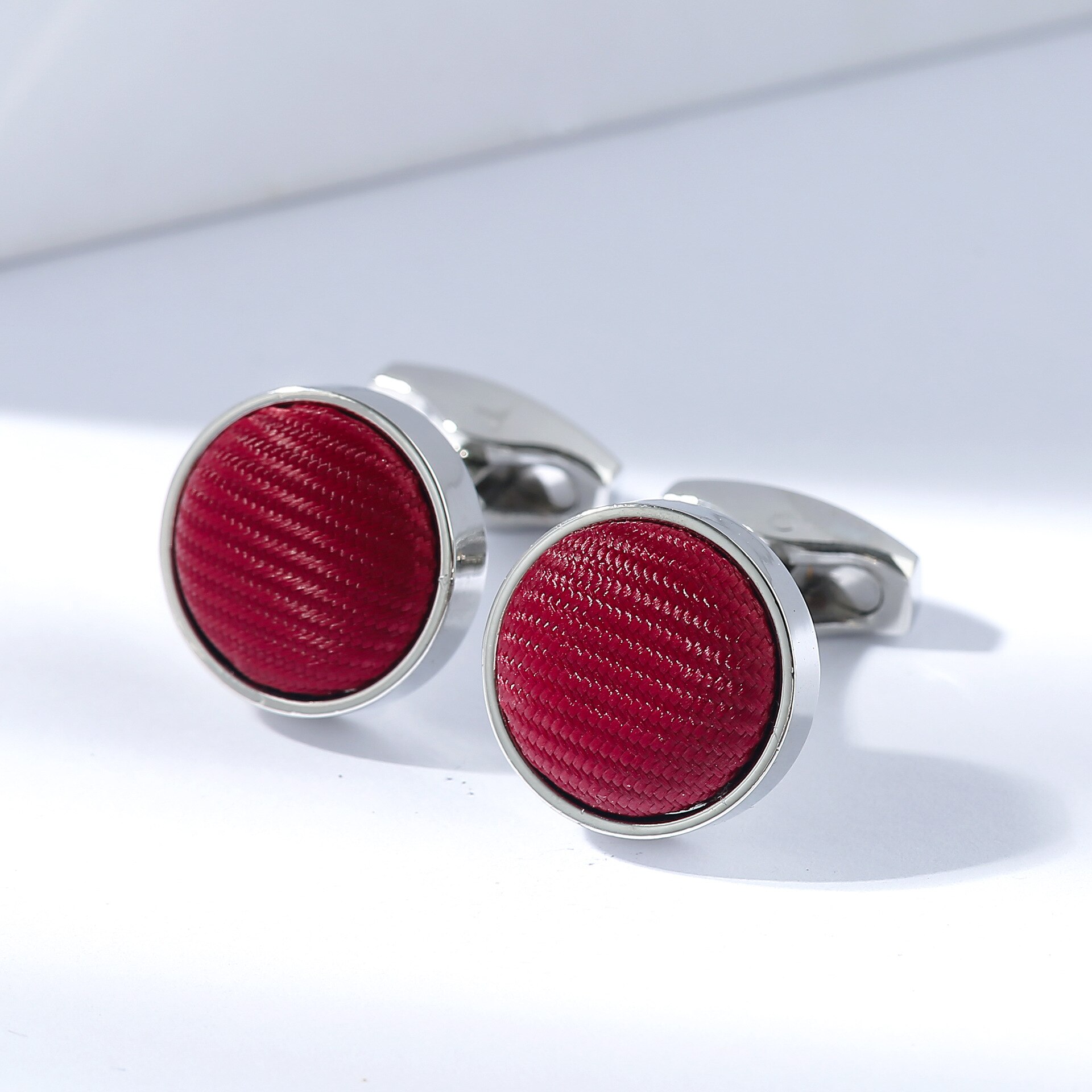 24 -Boutons de manchettes français pour hommes, design de mode, chemise ronde à motif cheval