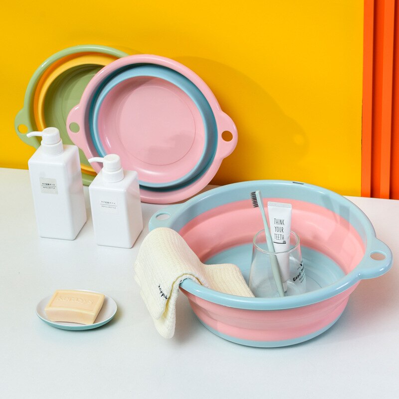 Foldable Washbasin Large Home Portable Private Area Small Basin Travel for Student Dormitory Plastic Laundry Basin
